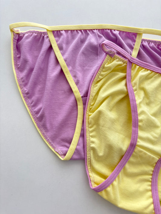 Buttercup String Bikini Underwear Set, Pack of 2 | 100% cotton
